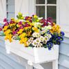 2-8PCS Artificial Plastic Chrysanthemum Faux Daisy Outdoor Faux Flowers Fence Decor Fake Plants Exterior Home Decoration