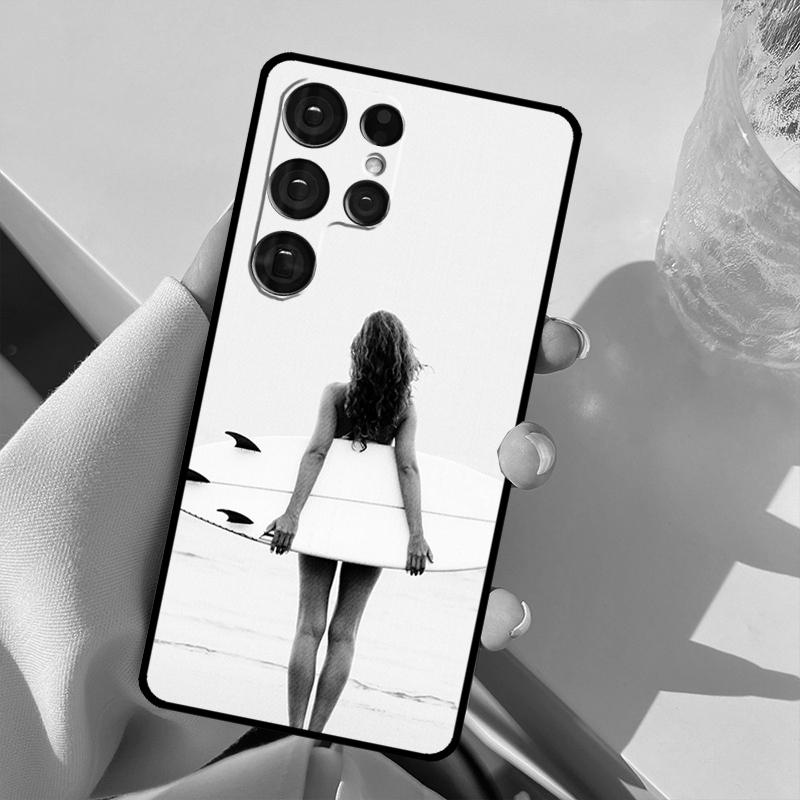 Surf Beachy Blue Summer Collage Case For Samsung Galaxy S25 Ultra S21 S22 S23 S24 Ultra S9 S10 Plus S20 FE S25 FE Back Cover