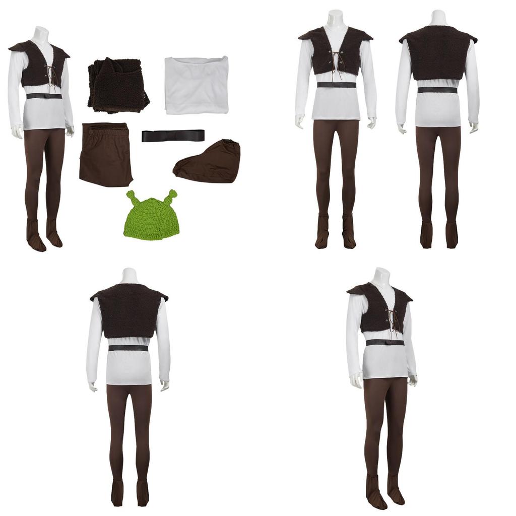 Shrek Character Costume With Vintage Style Polyester Material For Cosplay Events