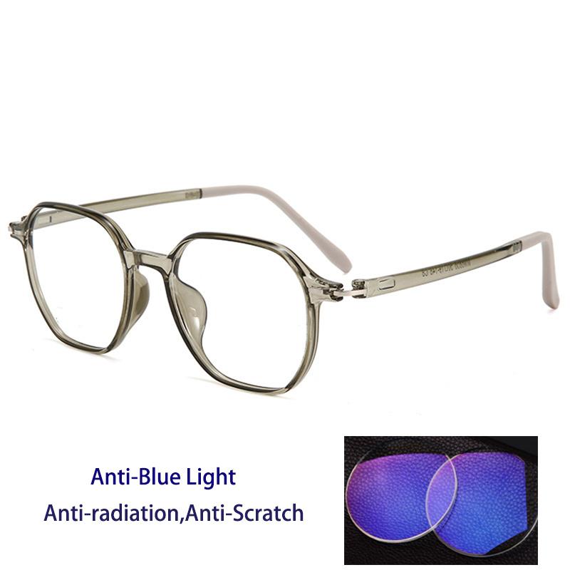 

Retro Polygon Reading Anti Blue Light Photochromic Glasses Comfortable And Soft Glasses Frames Men Women Vintage Eyewear +6.0
