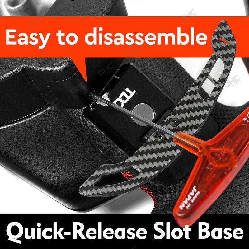 OHC Motors Magnetic Carbon Fiber Paddle Shifters Compatible for Mustang GT/Shelby 2015-2023 Steering Wheel Paddles Shifter