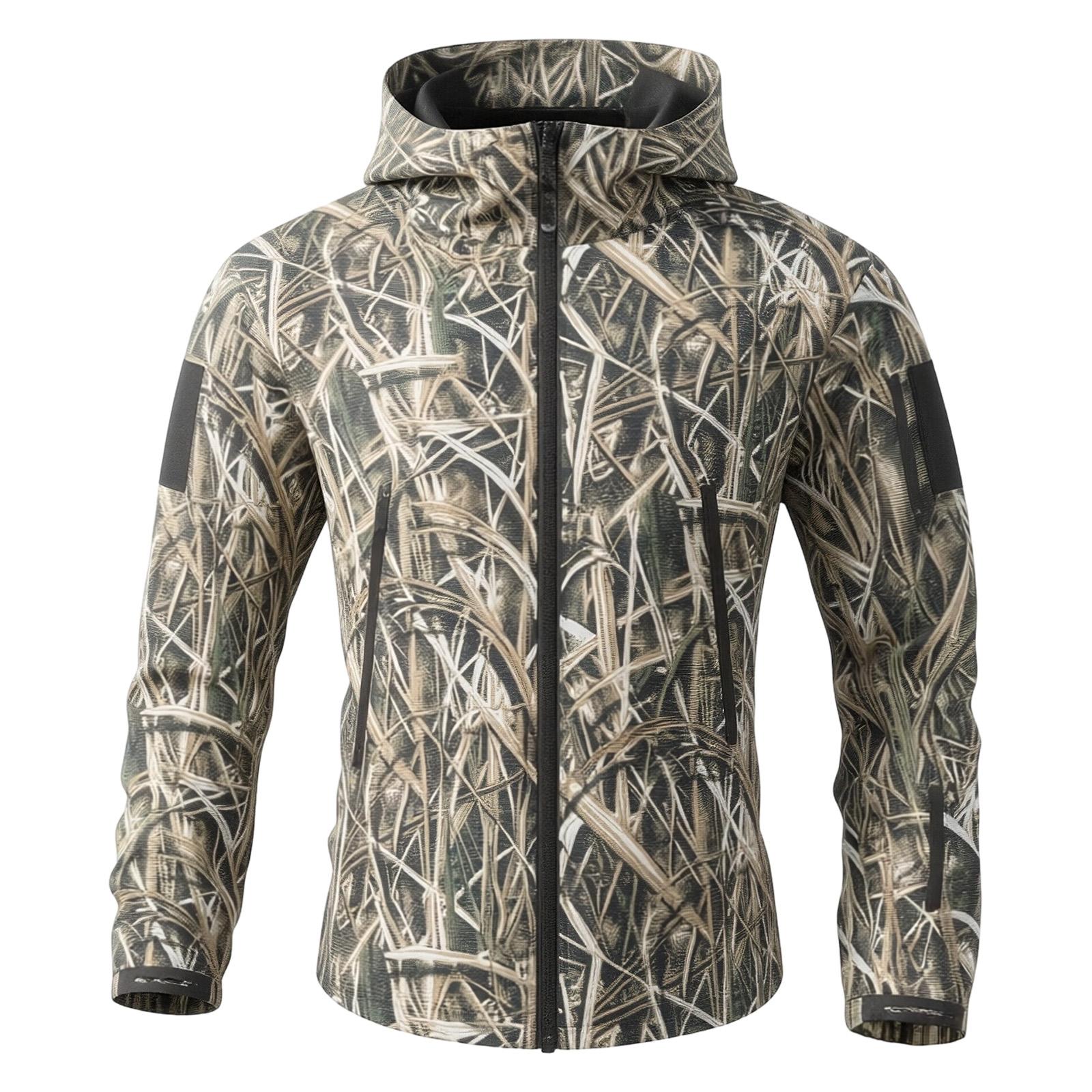 Men`s Leaf Camouflage Multifunctional Outdoor Jacket
