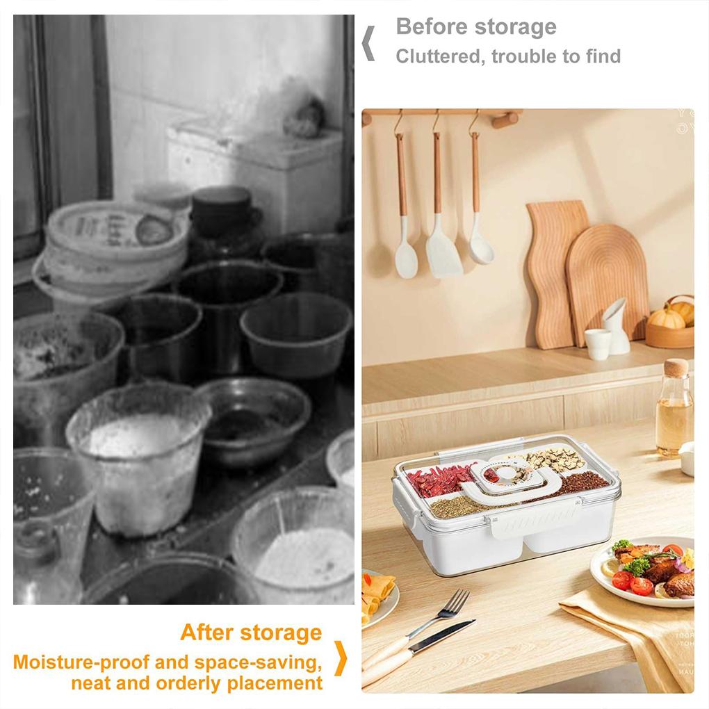 ABS Snackle Box Container With Time Record Party Or Picnic Snack Trays With Compartments Snack Boxes