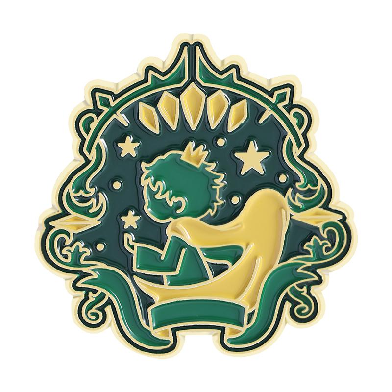 Prince and Rose Enamel Pins Custom Novel Animation Brooches Lapel Badges Clothes Punk Funny Jewelry Gift for Friends