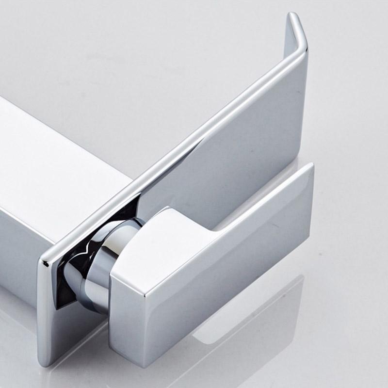 Baterie Cascadă Inox Apă Caldă și Rece Baterie Lavabo Baie Anti-Stropire pentru Lavabo deasupra Blatului