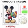 Disney Mickey Series Pearl Inlaid Frameless Art | Creative Rainbow Puzzle Heart | Modern Wall Decor for Adult Lounge & Living Space