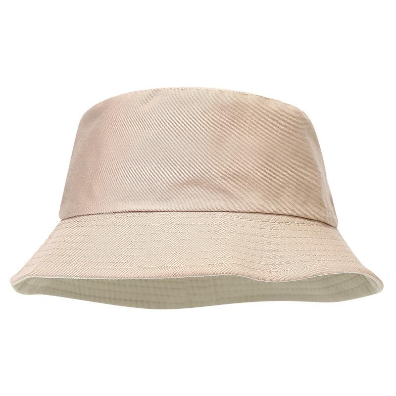 Spring Summer Unisex Solid Color Fisherman Cap Foldable Bucket Hat Outdoor Sunscreen Hat Caps Fashionable Double-sided Basin Hat