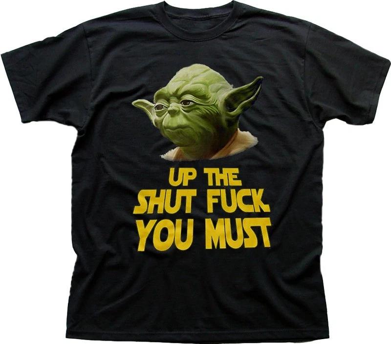 DJ YODA Jedi Master Shut Up funny rude STAR WARS inspired black t-shirt 9422 XL