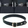 PU Leather Wide Corset Belt Waist Cincher Belt Adjustable Pin Buckles Wide Waist Strap French Elegant Waist Decoration
