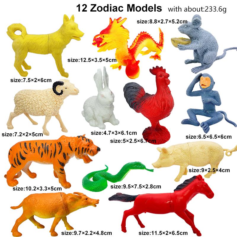 12 KS Malý Model Divokého Zvířete z Džungle Zoo Slon Žirafa Tygr Panda Lev Sběratelské Figurky Vzdělávací Hračka Pro Dítě Dárek