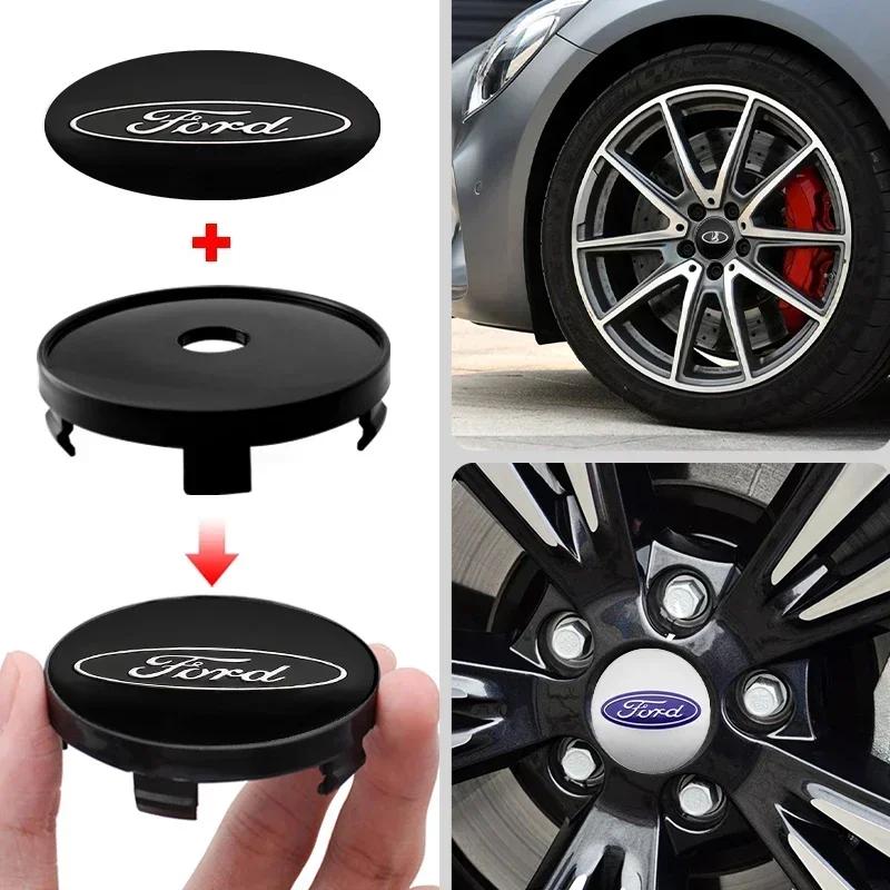 Car Sticker 2025 Hot New 4PCS 56mm 60mm ABS Wheel Center Caps for Ford Ranger Focus Kuga Mustang MK2 MK3 Hub Cover Badge Sticker