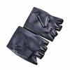 2Pcs PU Leather Fingerless Mittens Punk Performance Gloves Gothic Half Finger Gloves  Hip-Hop