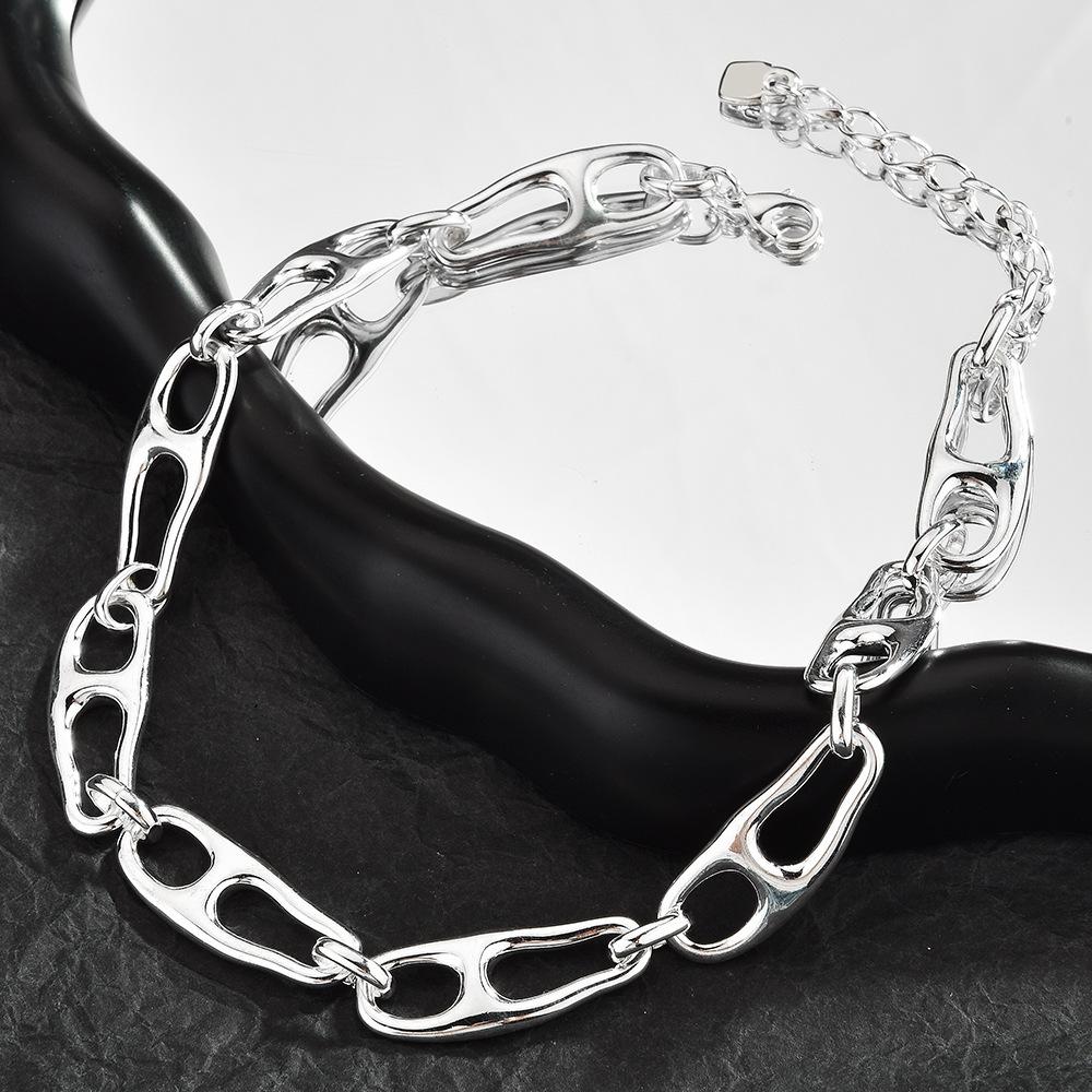 New Style Female Clavicle Chain Light Luxury Style Hollow Chain Pendant Necklace 60CM(Necklace Long)