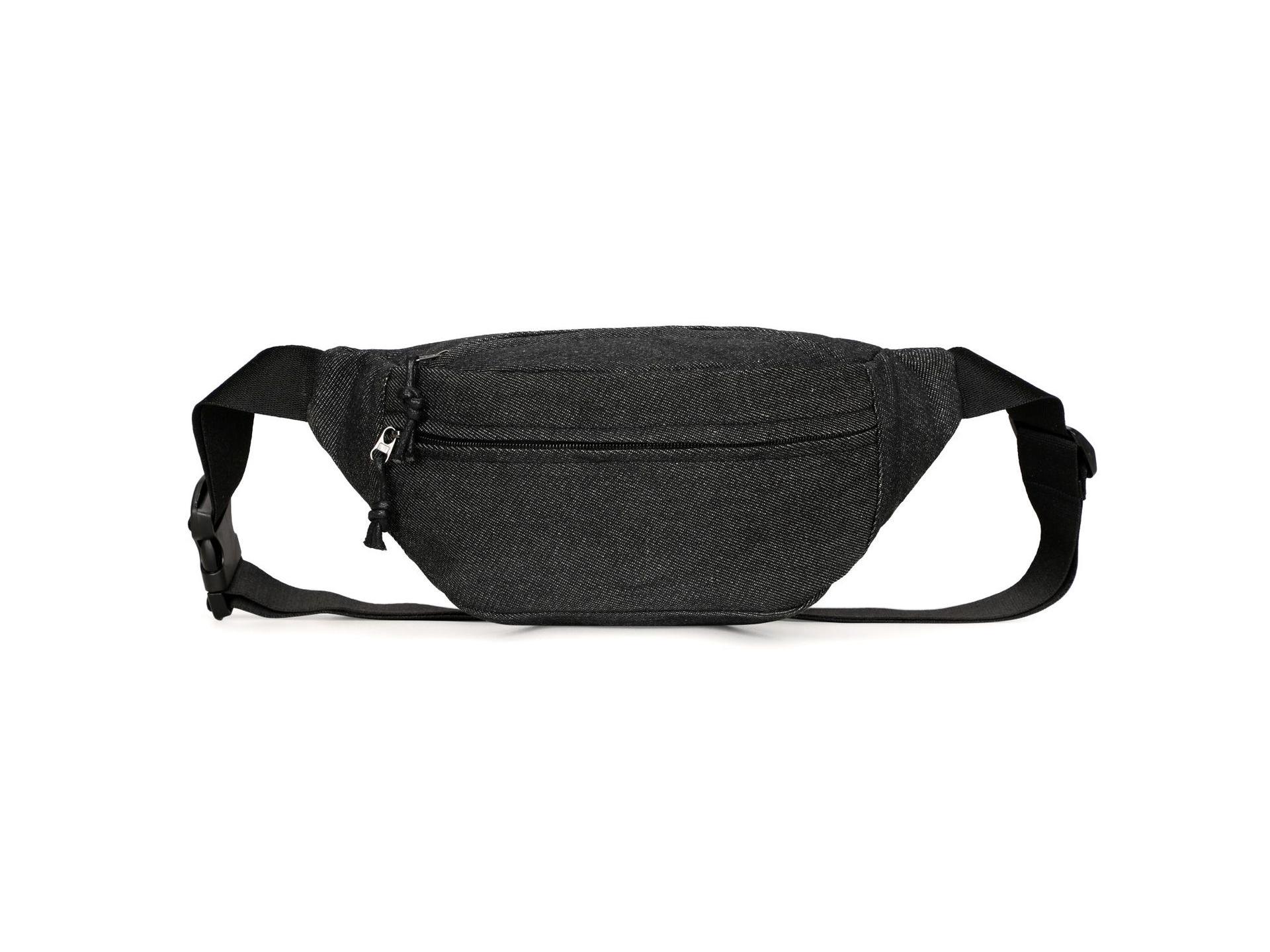 

Korean Casual Unisex Denim Crossbody Shoulder Bag чёрный