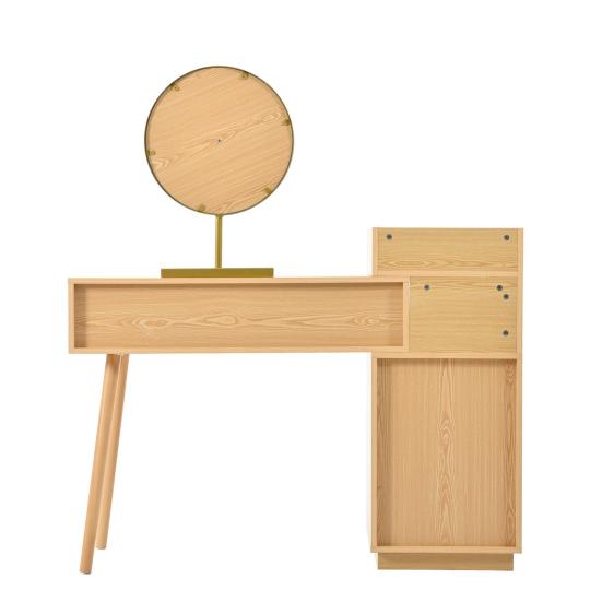 Toaletní stolek Silná nosnost Dostatečná úložná kapacita Prostorný stolní LED světelný design se zrcadlem bez otřepů 3barevný stolek