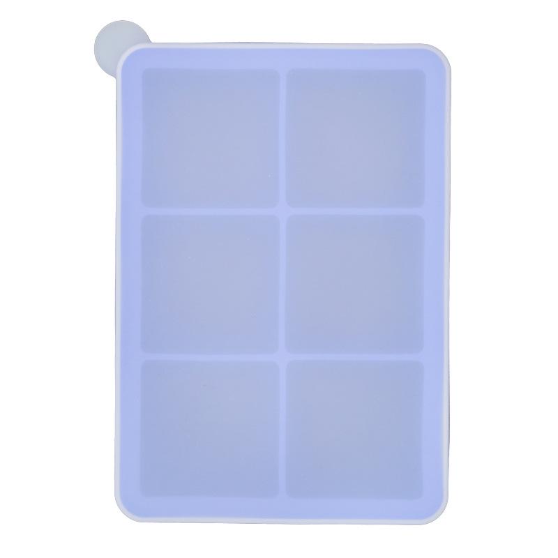 Stampo in Silicone a 6 Scomparti per Cubetti di Ghiaccio e Pappe per Bambini - Stampo di Grande Capacità per Uso Domestico