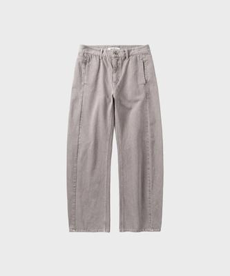 NONBLANK Garment Dyed Curved Denim Pants_Beige