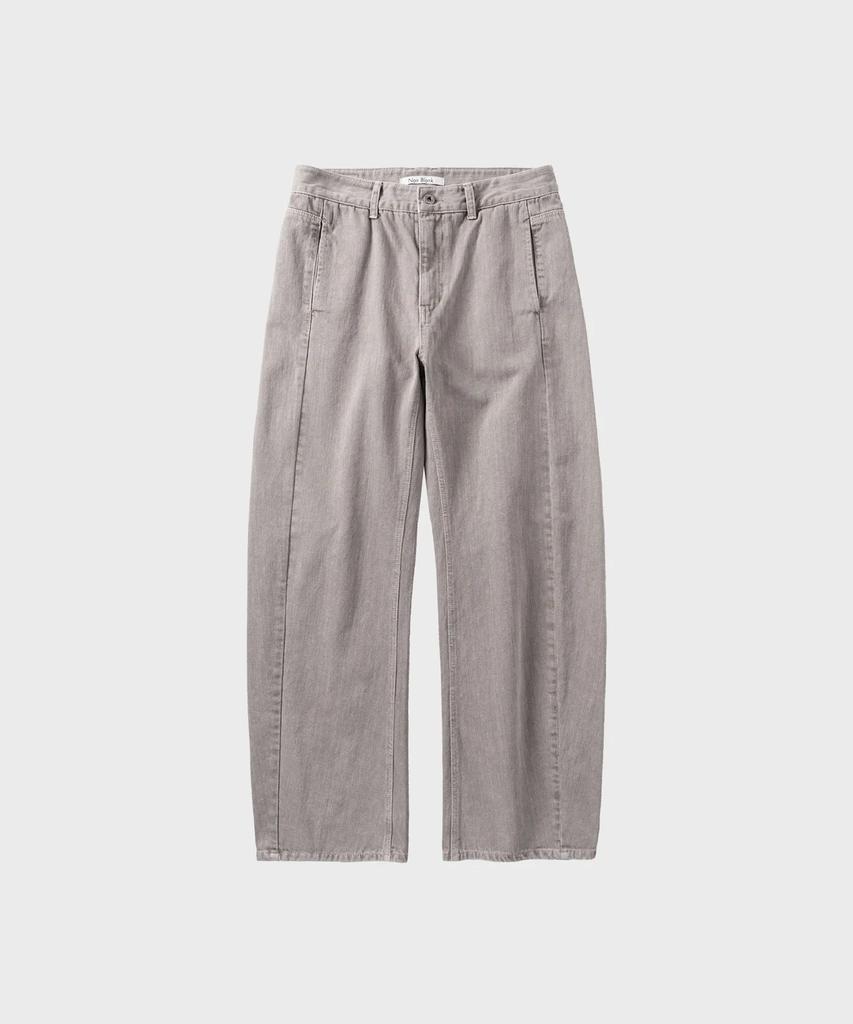 NONBLANK Garment Dyed Curved Denim Pants_Beige
