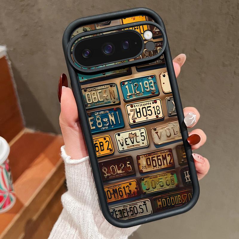 

Ретро номерний знак TPU чохол для Google Pixel 10 8 7 Pro Pixel 10 9 Pro XL Ударостійка силіконова кришка для Google Pixel 9A 7A 8A Google Pixel 7a