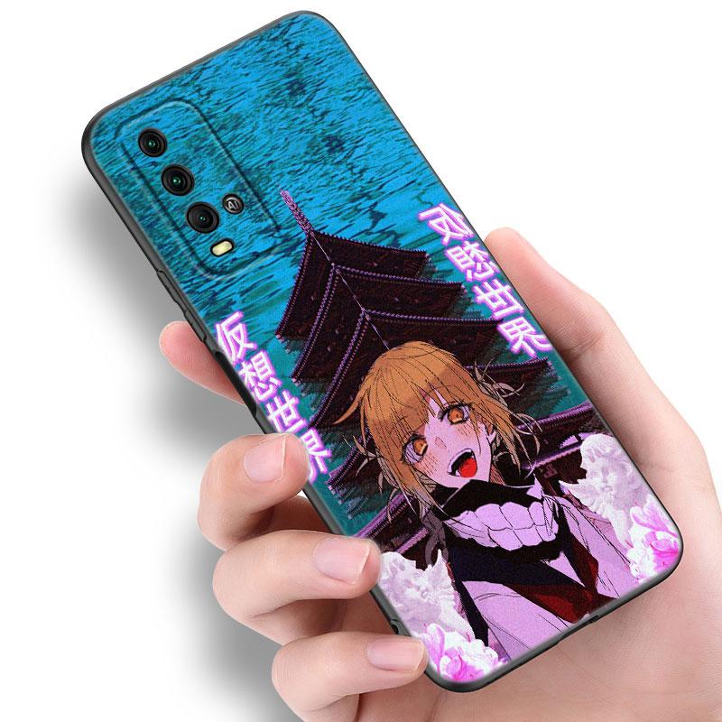Anime Vaporwave Glitch Phone Case For Xiaomi Redmi Note 5 6 9T K20 K40 K50 Pro 7A 8A 9A 9C 9i 10A 10C A1 S2 TPU Black Cover