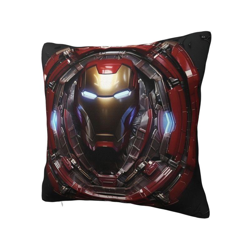 Federa per Cuscino Personalizzata Disney Iron Man Marvel Film 40x40cm Decorazione Camera da Letto Cuscino Carino per Sedia Federa Quadrata