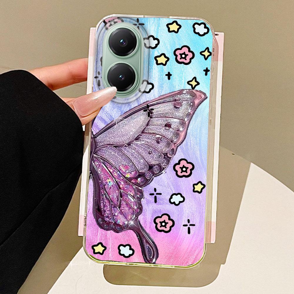 

Зеленая бабочка красочный градиент женский чехол для телефона для Xiaomi Poco X5 X7 M6 Pro X6 X3 Pro NFC C75 C71 C65 C61 M5S чехол poco X5 5G белый