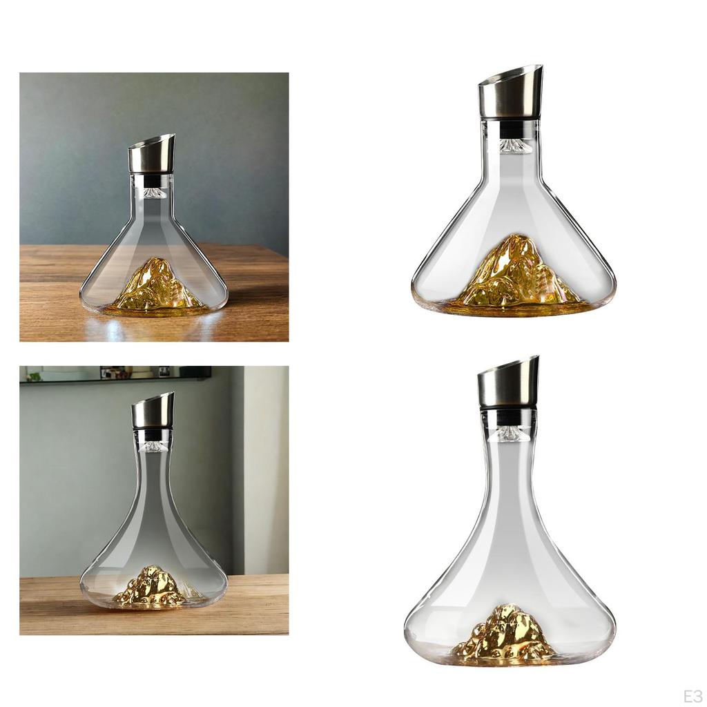 Champagne Dispenser Red Wine Carafe Hand Blown Glass Drinkware Made Aerator