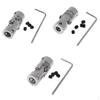 3pcs 6mm To 8mm Inner Dia Rotatable Universal Steering Shaft U Joint Coupler