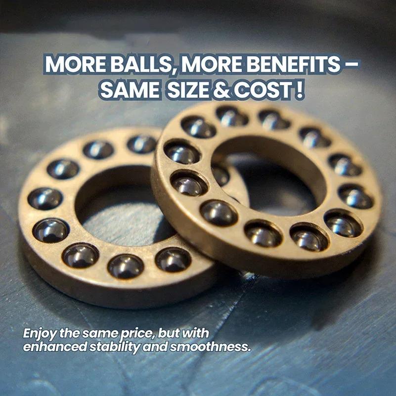 2pcs H62 CNC Ceramic Ball Brass Fram for Folding Knife Quick System Replacement Part Cage Bearings Washers Knife Accessories