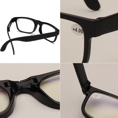 Presbyopic Eyeglasses Light Wieght 1.0 To +4.0 Foldable Unisex HD Lense Reading Glasses Full Frame With Box