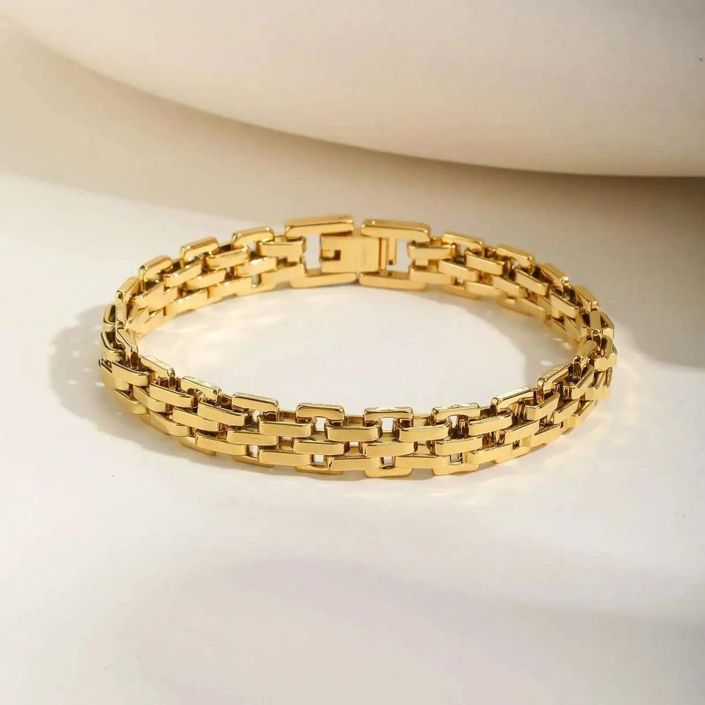 Stainless Steel Luxury Women's Watch Strap Bracelet Gold Color Bracelet Fashion Party Waterproof Jewelry for Women Girl Gifts