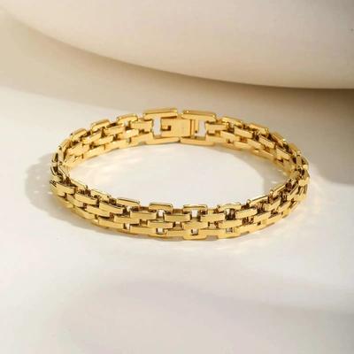 Luxus Armband für Damen aus Edelstahl, Armband in Goldfarbe, Mode, Party, Wasserdicht, für Damen, Mädchen, Geschenke