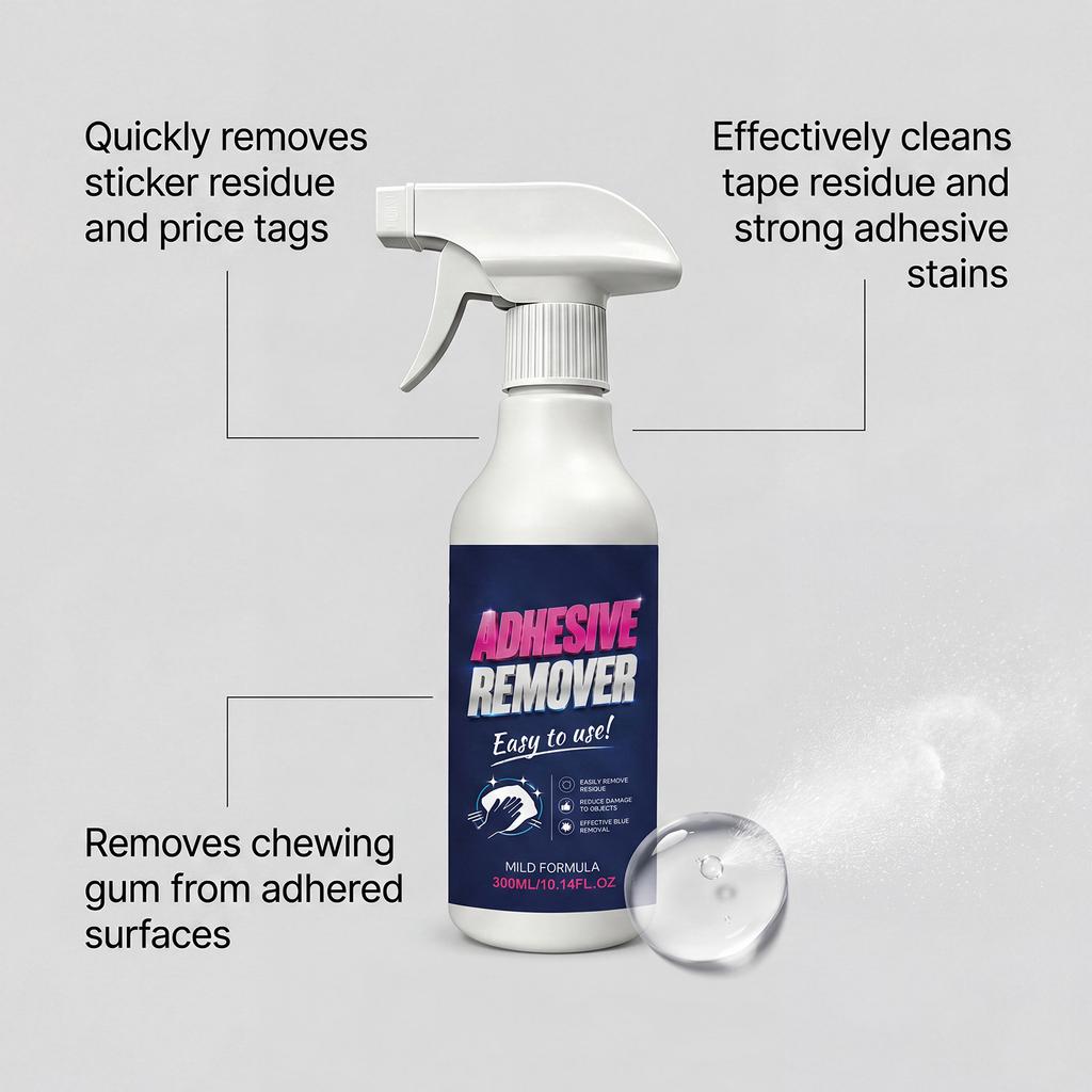 Adhesive Remover Spray Easy To Use Mild Formula for Removing Glue Residue and Sticky Residue from Surfaces 300ML 10 14FL OZ