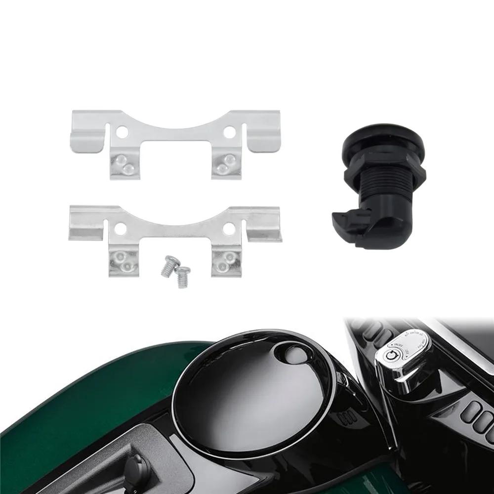 1xMotorcycle Fuel Door Latch Push Button Gas Oil Cap Tank For Harley Touring 1992-2022 Street Road GlideTour Electra Glide FLHX Latch Push Button A