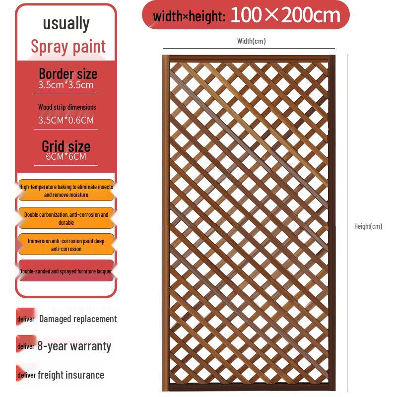 Anti-Corrosion Wood Garden Fence & Climbing Frame for Outdoor Spaces