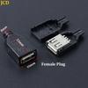 10-50Pcs USB Type A 4Pin Connector Male Female Socket With Black White Plastic Cover USB 2.0 Type-A 4 Pin Soldering DIY Kits