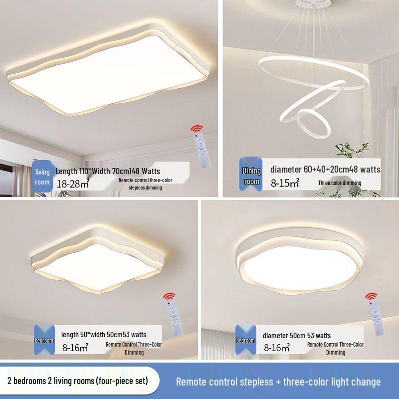 2025 Smart Voice-Controlled Full Spectrum Living Room and Bedroom Ceiling Light Package