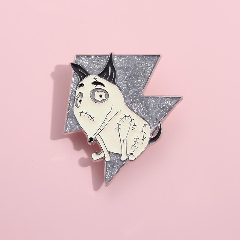 Shaped Animal Fun Injured Puppy Metal Badge For Backpack Decoration And Personal Style