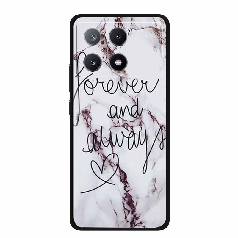 Marble Pattern Phone Case for Poco X6 Pro Clear Edge Cover Funda for Xiaomi Poco X 6 Pro Soft Transparent Coque Color Back Shell