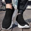 Women's Blue Black Khaki Sport Shoes Men Casual Lightweight Slip On Walking Socks Shoes Couple Jogging Sneakers