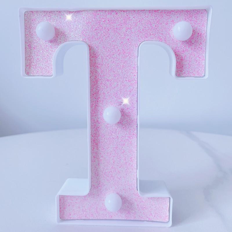 Pink LED Letter Light for Celebrations and Proposals