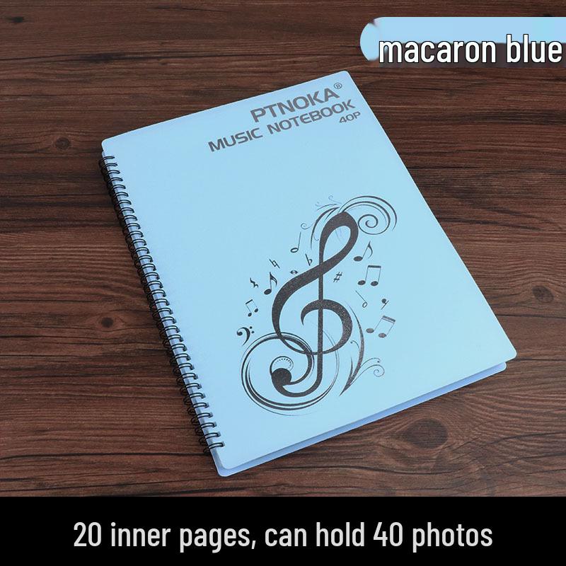 Non-Reflective Expandable Piano Sheet Music Folder with Transparent, Editable Covers