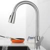 Kitchen Faucet with Pull Down Sprayer Stainless Steel Dual Water Outlet Single Handle Pull Out