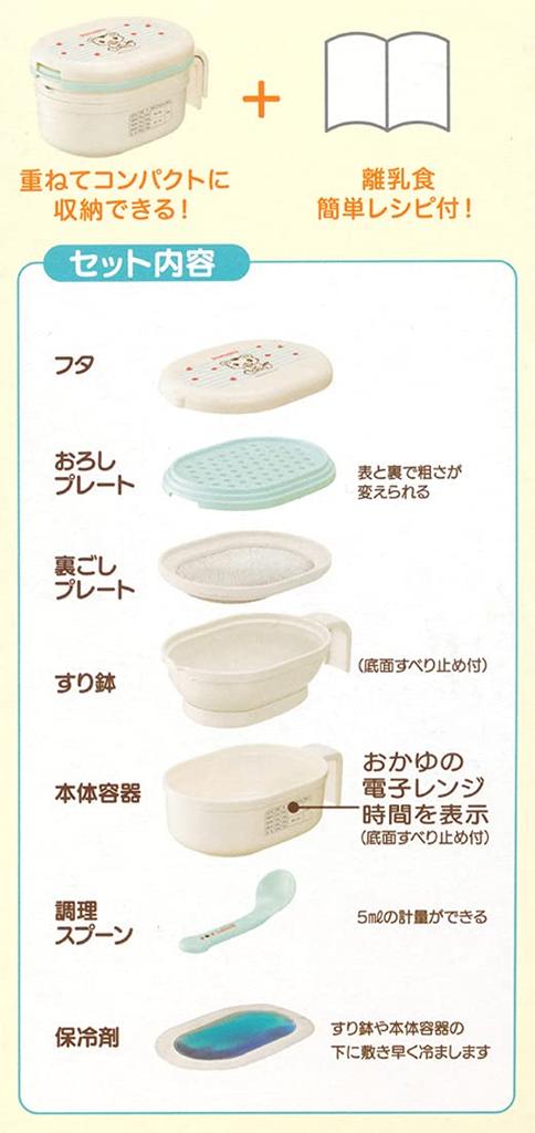 Skater Baby Food Cooking Microwave Easy Baby Food Set, Safe, Preparation, Basic, CLBACS1-A