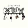 Modern Metal Key Holder Butterfly 7 Hook Key Organizer Wall Decor for Hallway Office Living Room Bathroom Bedroom Storage Housewarming Gift