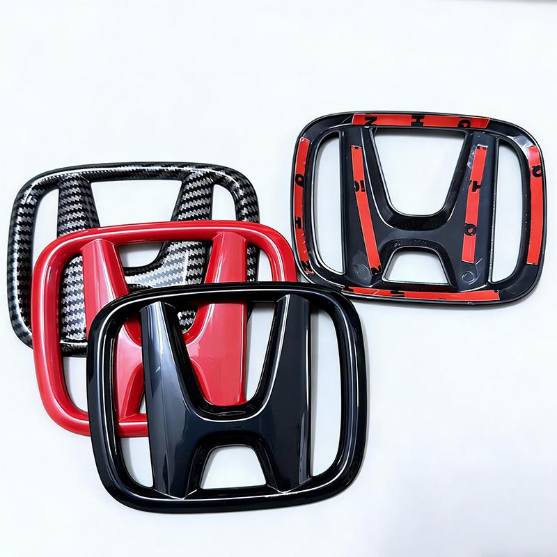 BXK3 ABS Honda H Logo Emblem Badge for Front Grille Rear Trunk Steering Wheel Fit Civic Accord CR-V Fit XR-V Odyssey Auto Accessories