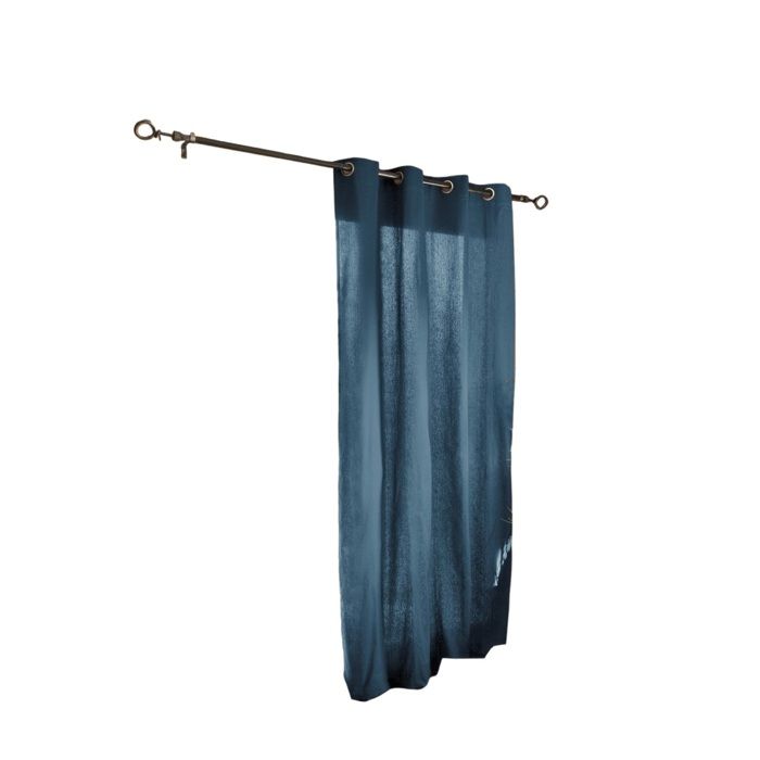 Rideau en coton 140 x 260 cm Kala bleu jean