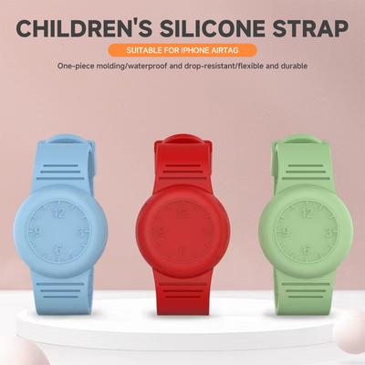 Correa Impermeable Rastreadora Para Soporte Apple Airtag Pulsera de Silicona para Niños Para AirTags Correa de Reloj Pulsera Infantil Accesorio Rastreador