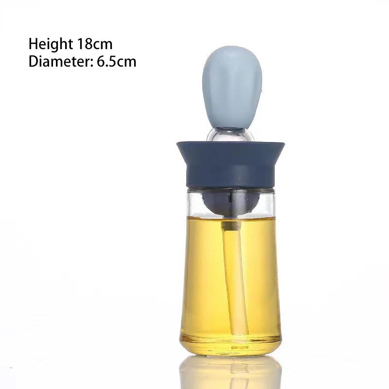 

Кухонная бутылка масла, силиконовая щетка, капельница для гриля, дозатор оливкового масла для приготовления пищи, выпечки, барбекю, кухонные аксессуары синий