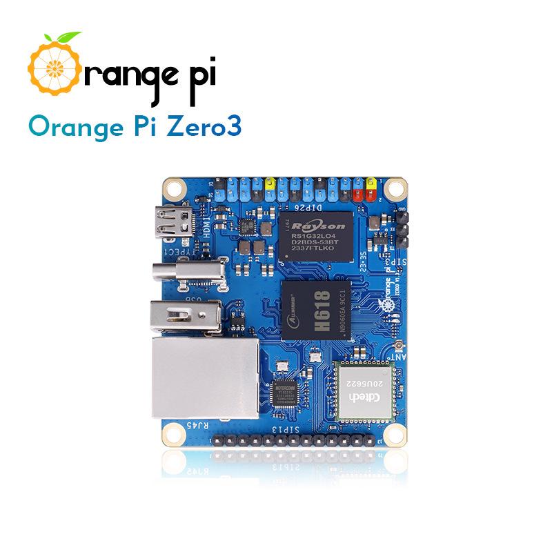 Orange Pi Zero 3 Development Board with Allwinner H618 Quad-Core Processor and Gigabit Ethernet Port